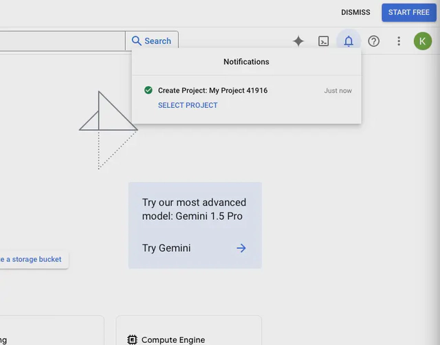 google cloud console notification