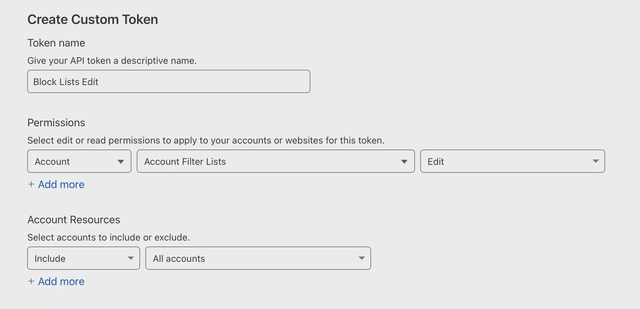 cloudflare token