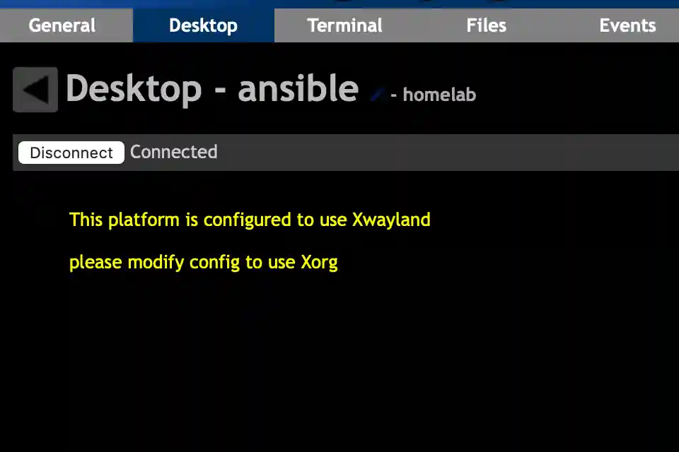 How to configure a MeshCentral client to replace Xwayland with Xorg 