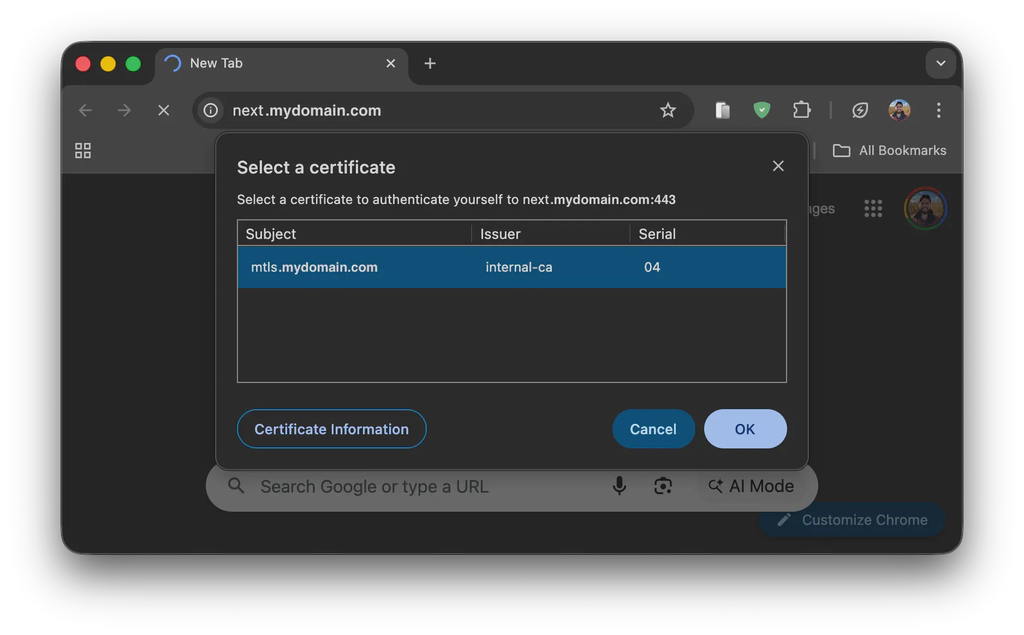 Configure pfSense HAProxy mTLS (Client Certificate Authentication) for specific subdomains