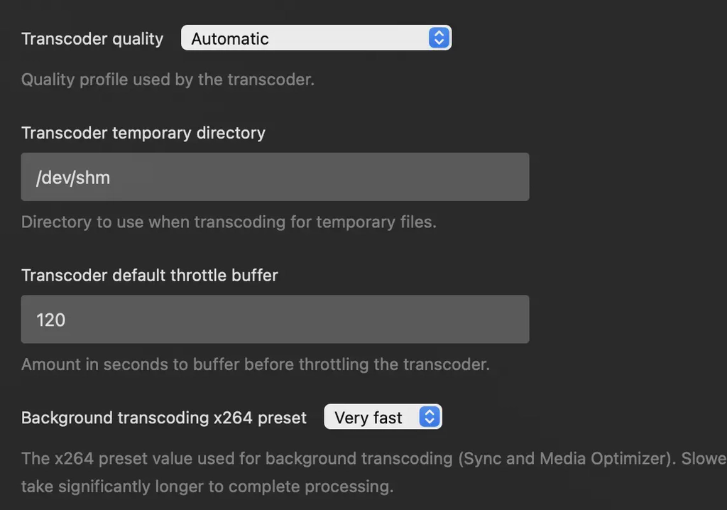 Set up a ramdisk for Plex